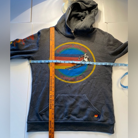 Aviator Nation Large  Dark Grey Pullover Hoodie  Unisex - Picture 6 of 9